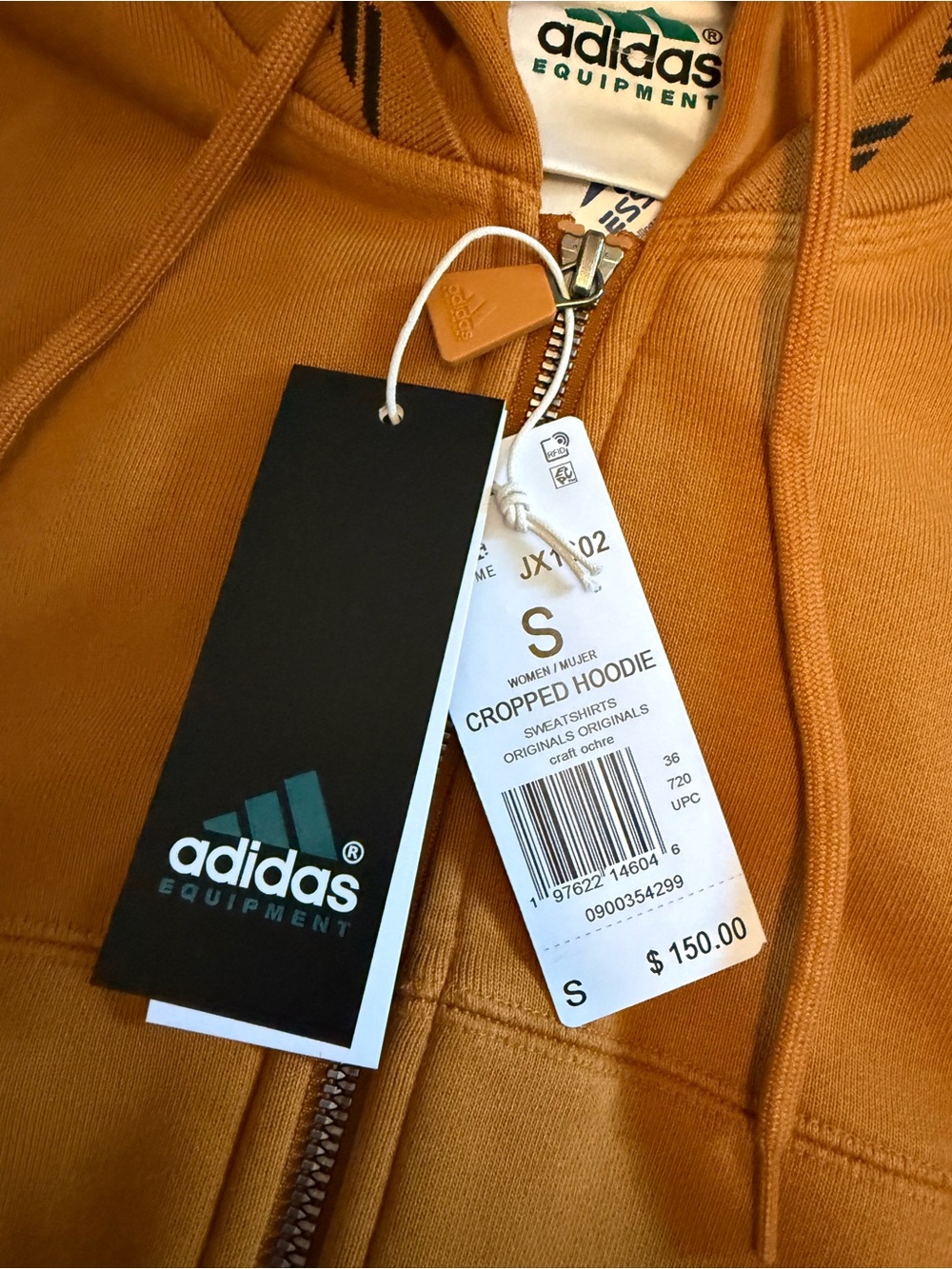 Adidas Equipment Cropped Hoodie - Craft Ochre - Picture 7 of 9
